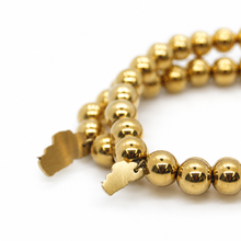 Load image into Gallery viewer, Lake Tahoe Pair of Gold Stretch Bracelets - BT-002
