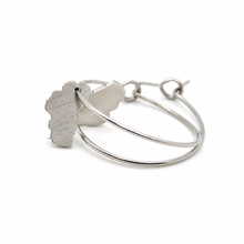 Load image into Gallery viewer, Small Delicate Silver Tahoe Charm Hoop Earrings - E9-201SS
