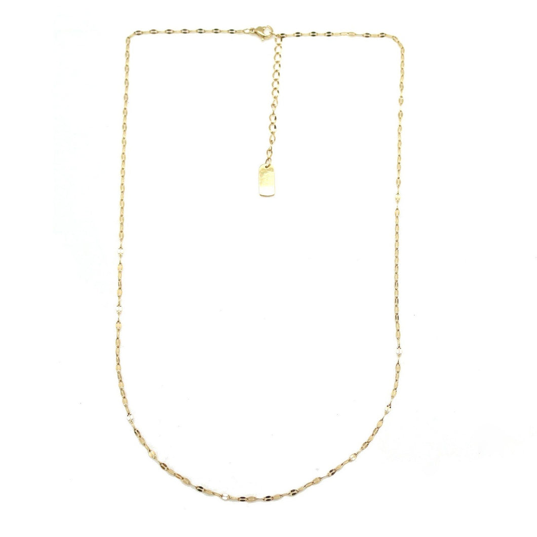 Very Delicate 24K Gold Plate Tiny Chain -French Flair Collection- N2-2328