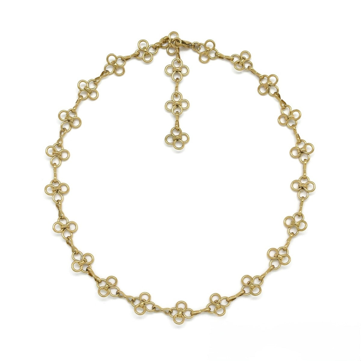 Gold Flower Short Chain Necklace - N2-2709