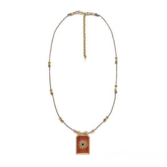 Red Evil Eye Cord Necklace - N2-2713