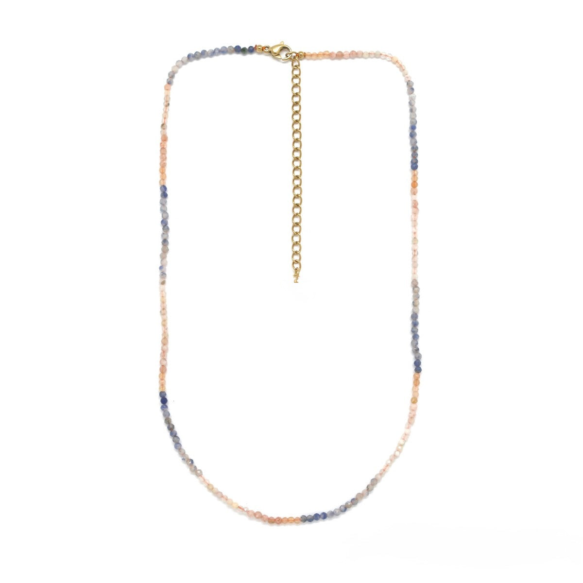 Multi Stone Beaded Short Necklace - N2-2774A