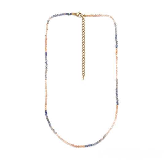 Multi Stone Beaded Short Necklace - N2-2774A