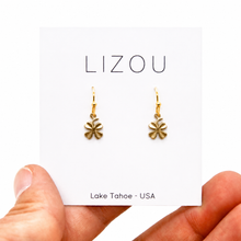Load image into Gallery viewer, Simple Bronze French Religious Medal Shamrock Earrings - FME04
