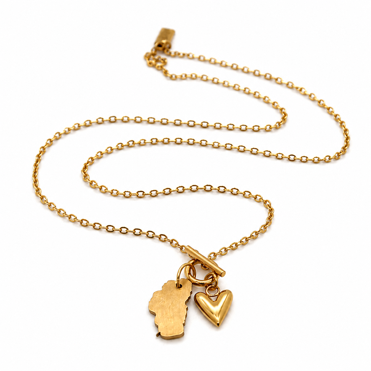 Lake Tahoe Gold Mini Charm Necklace NT-001
