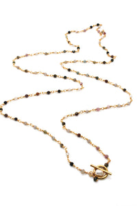 Tourmaline Chain Long Necklace -French Flair Collection- N2-2271