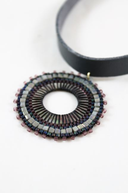 Seed Bead Hand Woven Chocker Necklace -The Classics Collection- N2-873