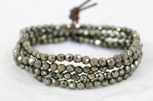Delicate Pyrite Mini Stack Bracelet - BC-079