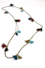 Load image into Gallery viewer, Wrap Necklace with Mini Tassels -The Classics Collection- N2-771
