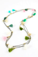 Load image into Gallery viewer, Wrap Necklace with Tiny Tassels -The Classics Collection- N2-858
