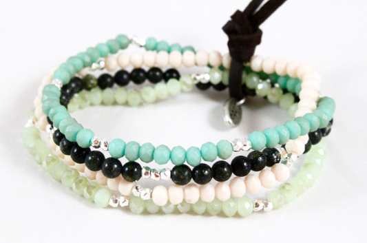 Delicate Crystal Mini Stack Bracelet - BC-046
