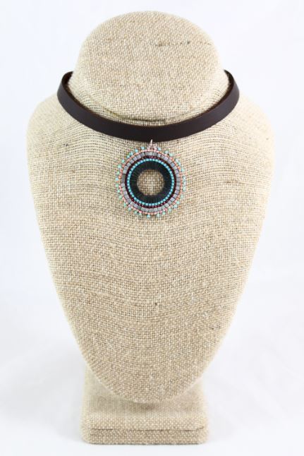 Seed Bead Hand Woven Chocker Necklace -The Classics Collection- N2-874