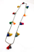 Load image into Gallery viewer, Wrap Necklace with Tiny Rainbow Tassels -The Classics Collection- N2-818
