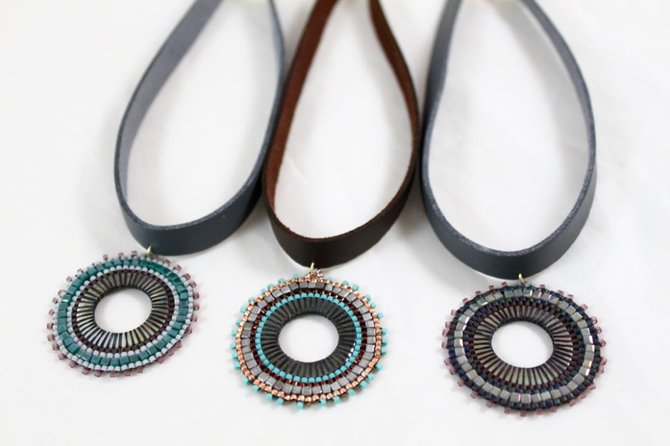 Seed Bead Hand Woven Chocker Necklace -The Classics Collection- N2-874
