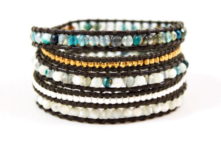 Avalon - Leather Mixed Wrap Bracelet