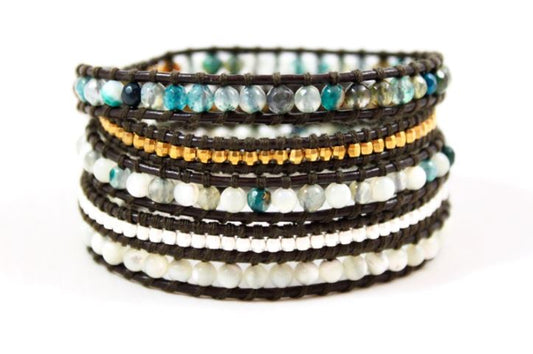 Avalon - Leather Mixed Wrap Bracelet