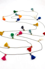 Load image into Gallery viewer, Wrap Necklace with Tiny Rainbow Tassels -The Classics Collection- N2-818
