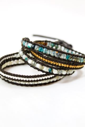 Avalon - Leather Mixed Wrap Bracelet