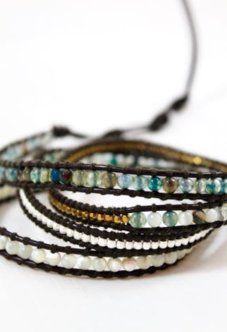 Avalon - Leather Mixed Wrap Bracelet