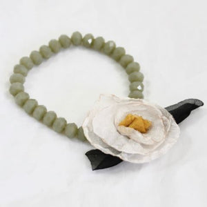 Sage Crystal Flower Bracelet -The Classics Collection-  B1-1000