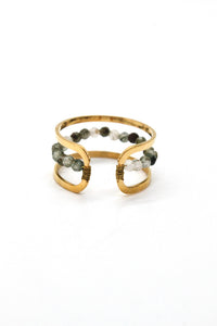 Prehnite Band Ring -French Flair Collection-