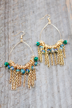 Load image into Gallery viewer, Dangle Beaded Earrings - E006-BL
