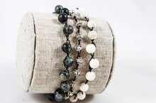 Load image into Gallery viewer, Hand Knotted Convertible Crochet Bracelet, Necklace, or Headband, Semi Precious Stone Mix - WR-062
