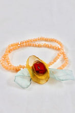 Load image into Gallery viewer, Peach Double Crystal Flower Bracelet -The Classics Collection- B1-1011
