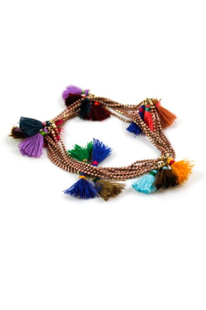 Wrap Tiny Tassel Necklace Extra Long -The Classics Collection- N2-660