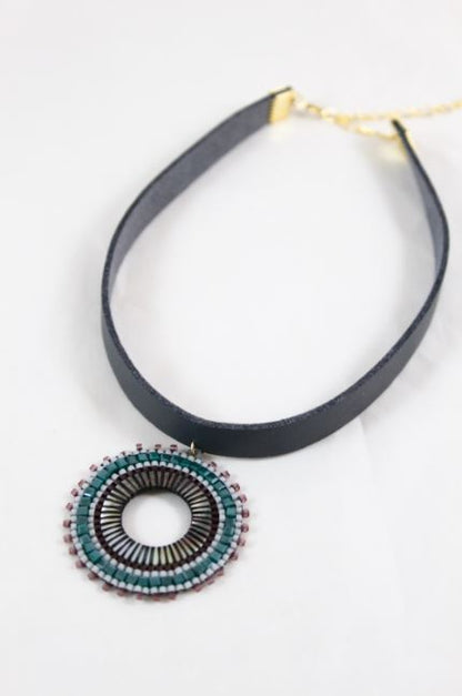 Seed Bead Hand Woven Chocker Necklace -The Classics Collection- N2-875