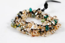 Load image into Gallery viewer, Hand Knotted Convertible Crochet Bracelet, Necklace, or Headband, Crystal Mix - WR-034

