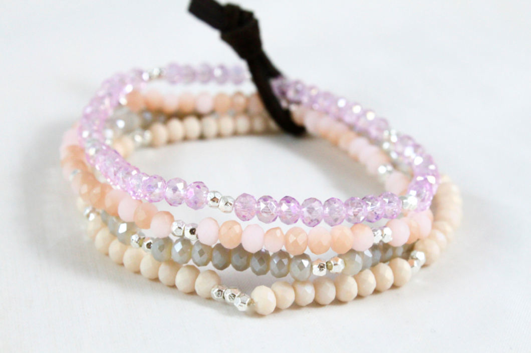 Delicate Crystal Mini Stack Bracelet - BC-069