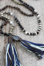 Load image into Gallery viewer, Semi Precious Stone Tassel Necklace -Luxury Collection- NL-014
