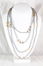 Load image into Gallery viewer, Long Crystal Necklace with Gold Bits -French Flair Collection- N2-959
