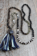 Load image into Gallery viewer, Semi Precious Stone Tassel Necklace -Luxury Collection- NL-014
