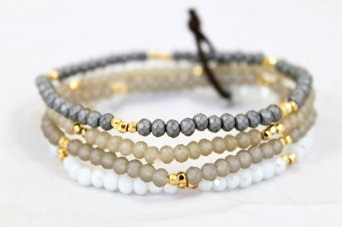 Delicate Crystal Mini Stack Bracelet - BC-090