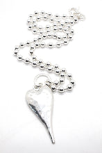 Load image into Gallery viewer, Extra Large Silver Heart Necklace to Wear Short or Long -The Classics Collection-N2-2178
