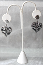 Load image into Gallery viewer, Silver Heart Stud Earrings - E3-181
