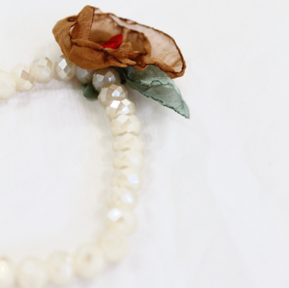 Crystals and Flower Stretch Bracelet -The Classics Collection- B1-999