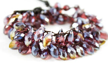 Load image into Gallery viewer, Hand Knotted Convertible Crochet Bracelet, Necklace, or Headband, Large Crystals - WR-091
