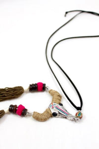 Bull Head Tassel Long Necklace -The Classics Collection- N2-819
