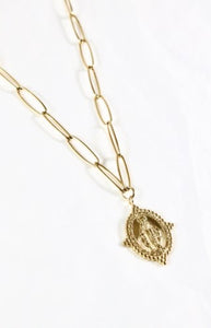 Short 24K Gold Plate Necklace -French Flair Collection- N2-977