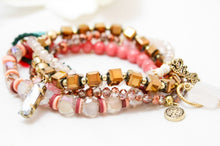 Load image into Gallery viewer, Pinks and Pastels Stretch Stack Bracelet -The Classics Collection- B1-698
