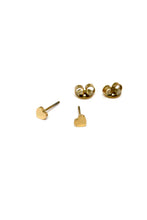 Load image into Gallery viewer, Heart Studs Gold Earrings -Tiny Collection- E3-005G
