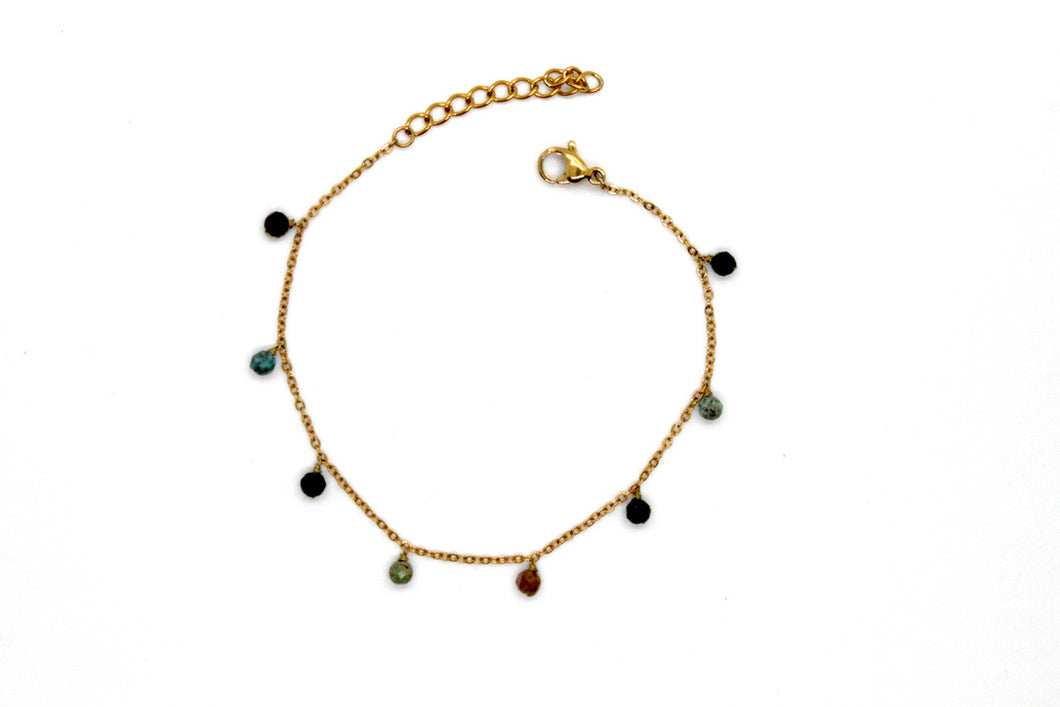 Delicate African Turquoise 18K Gold Plate -French Flair Collection- B1-2085