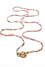 Load image into Gallery viewer, Long Zirconium Orange Crystal Necklace or Wrap Bracelet -French Flair Collection- N2-2253
