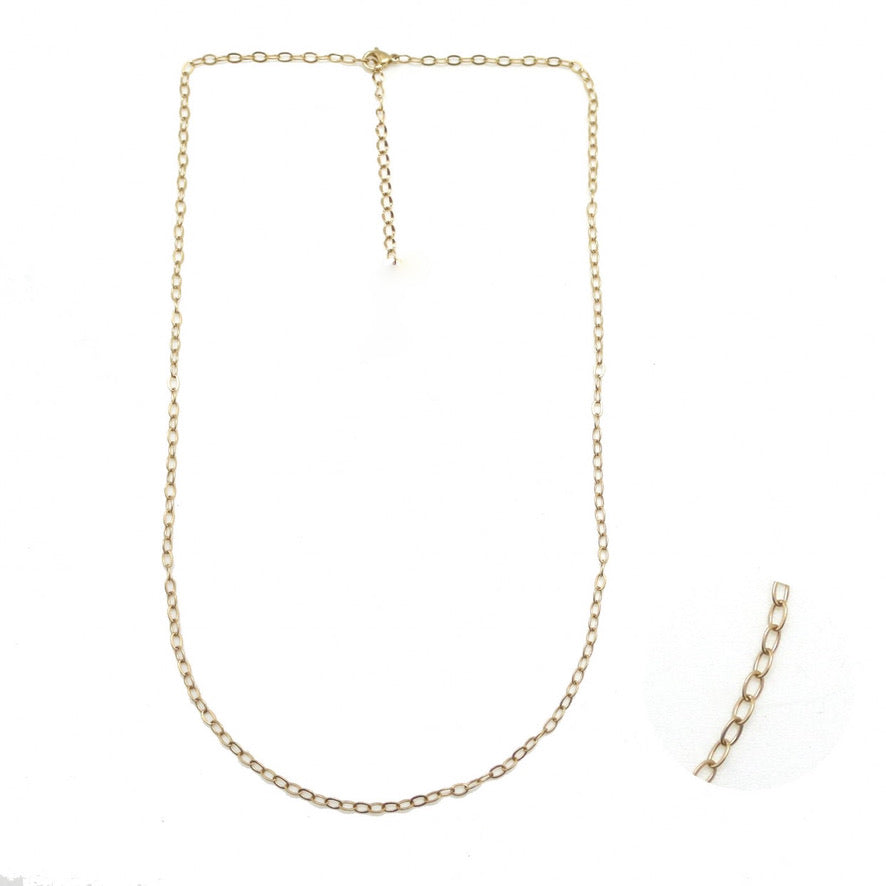 Simple 24K Gold Plate Chain Necklace -French Flair Collection- N2-2139