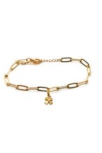 Load image into Gallery viewer, Delicate Chain Bracelet with Mini Lucky Gold Shamrock -French Medals Collection- B6-021
