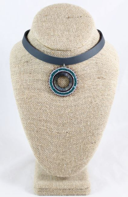 Seed Bead Hand Woven Chocker Necklace -The Classics Collection- N2-875