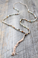 Load image into Gallery viewer, Small Semi Precious Stone Hand Woven Necklace -Luxury Collection- NL-060
